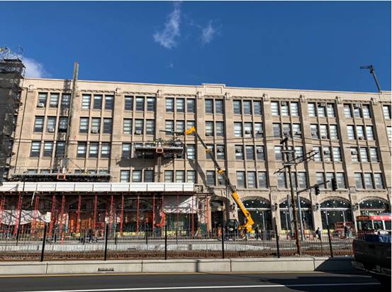 Dismantling of the Staging on the Southwest Façade has begun