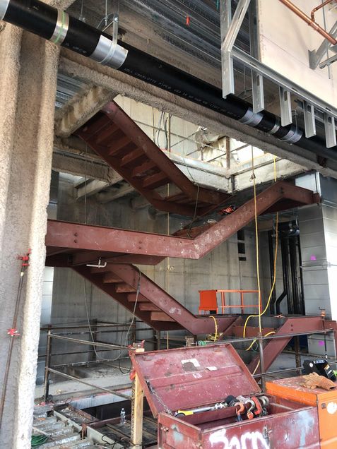 Installing “Stair B” from the 2nd to the 3rd floor