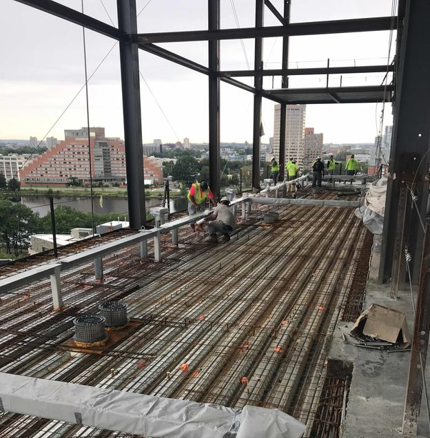 Placing Concrete at 7th floor terrace