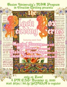 The Black Box Reading Series » Writing » Boston University