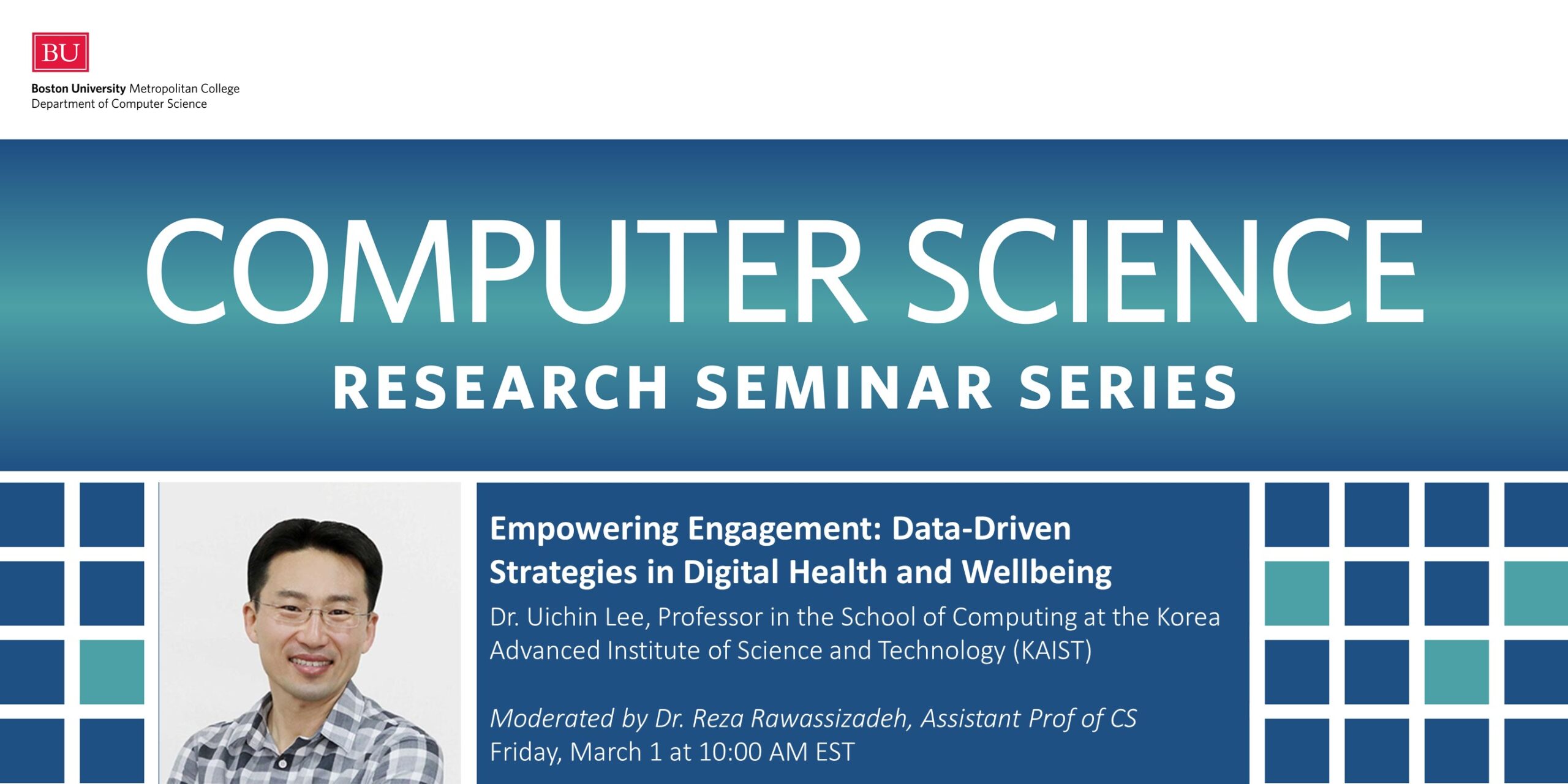 Computer Science Research Seminar Series Uichin Lee Banner