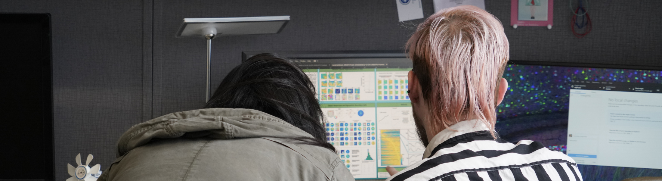 Staff training at computer