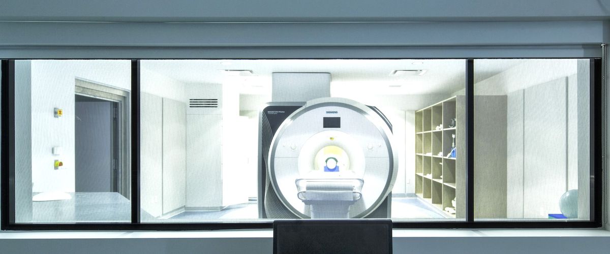A magnetic resonance imaging (MRI) machine