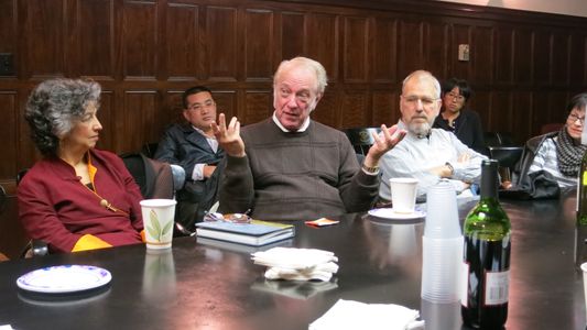 Professor Cartmill and faculty Professor Matt Cartmill of the Anthropology department poses a question