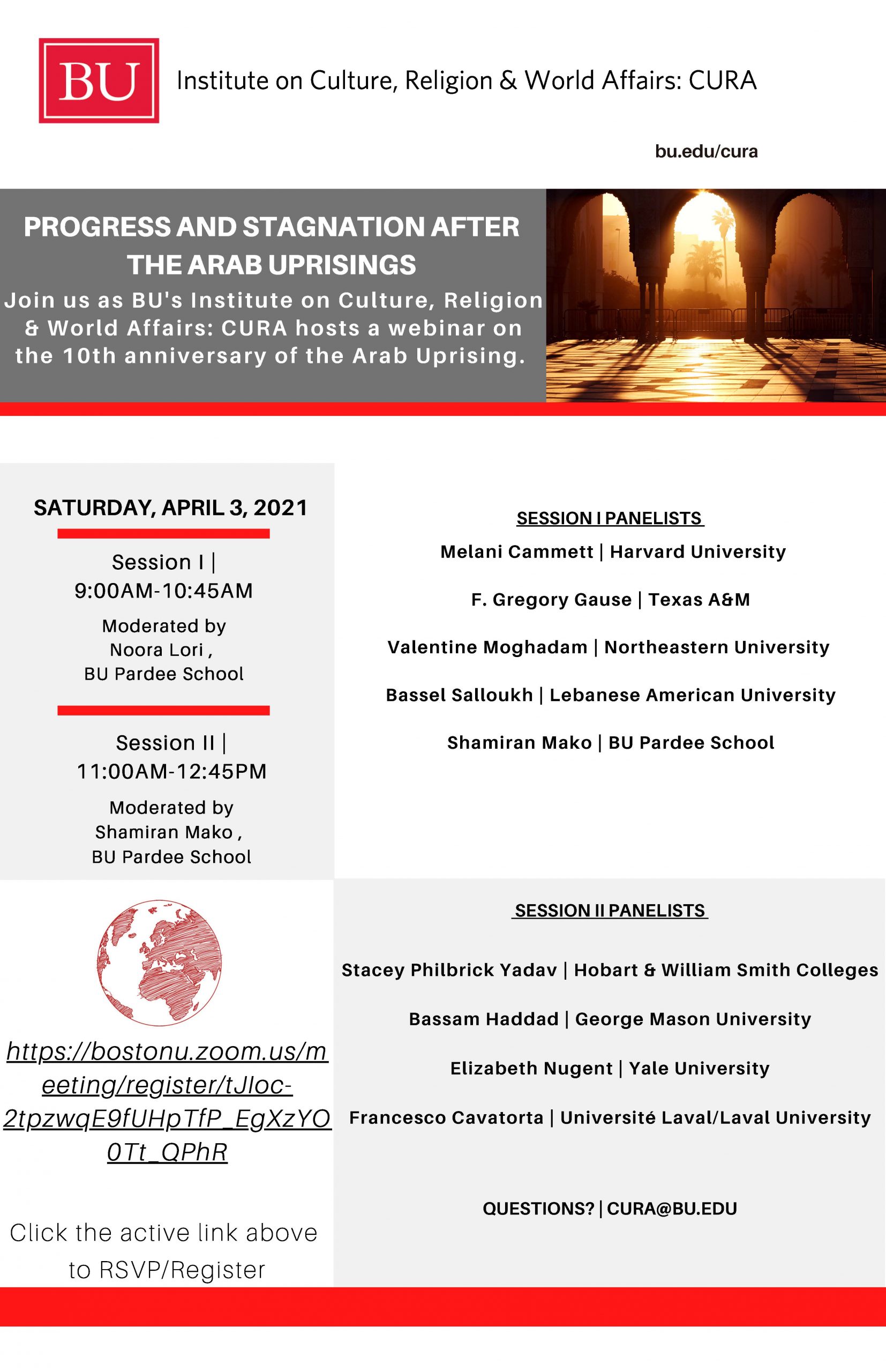 arab spring webinar flyer