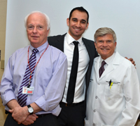 (l-r) Dr. Carl McManama, Mohamad Kamel DMD 13, and Dean Jeffrey W. Hutter (l-r) Dr. Carl McManama, Mohamad Kamel DMD 13, and Dean Jeffrey W. Hutter