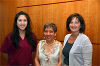 (l-r) Andrea Lam DMD 14, Dr. Sok-Ja Janket, and Dr. Ronni Schnell (l-r) Andrea Lam DMD 14, Dr. Sok-Ja Janket, and Dr. Ronni Schnell