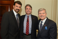 (l–r) Dr. John Cassis, Dr. Georgios E. Romanos, and Dean Jeffrey W. Hutter