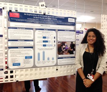 Dr. Soto with her poster