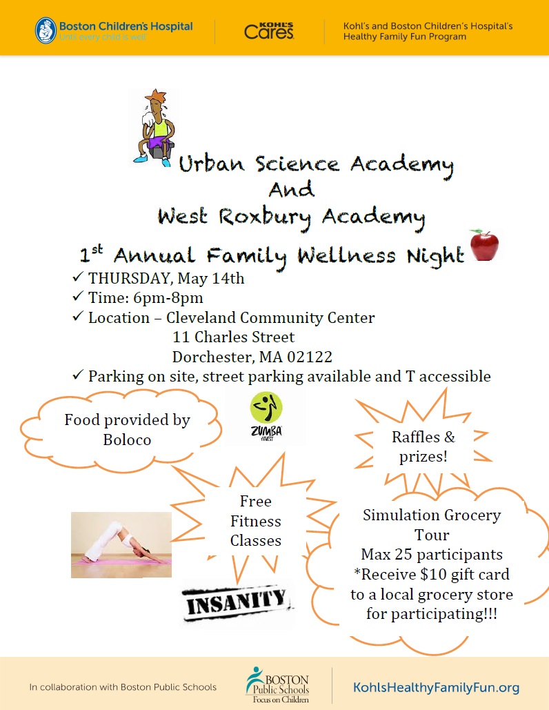 A Flyer for the first annual Family Wellness Night