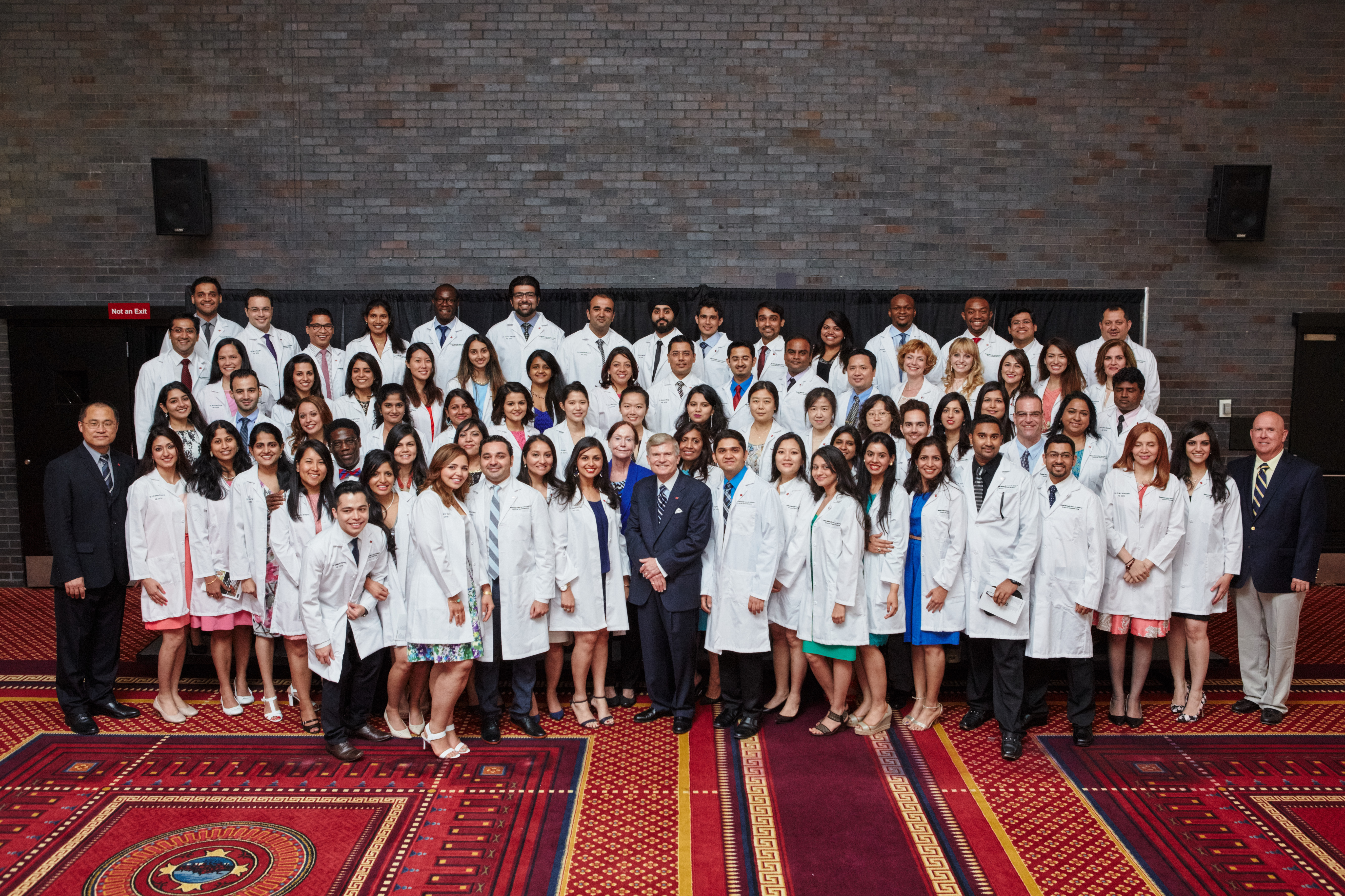 Students Gather for their Class Picture After The White Coat Ceremony