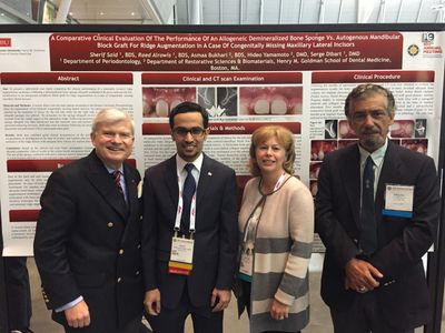 Dean Hutter, Dr. Raed Alrowis PERIO 17, Dr. Gail McCausland, and Dr. Erdjan Salih