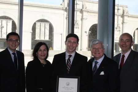 Jonathan Ye DMD 18, Ms. Catherine Sarkis CAS 88 Questrom 91 Law 94 Mr. Scott Jegard, Dean Jeffrey W. Hutter, and Dr. Joseph Calabrese