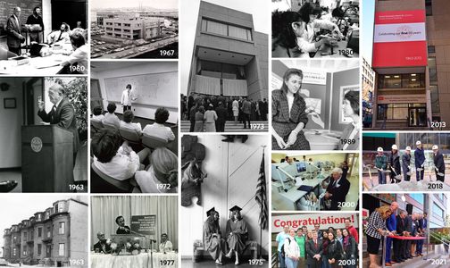 Images throughout GSDM history with dates