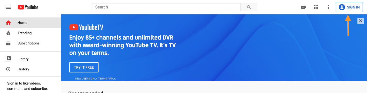 YouTube Instructions