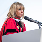 Bonnie Hammer speaking at Commencement