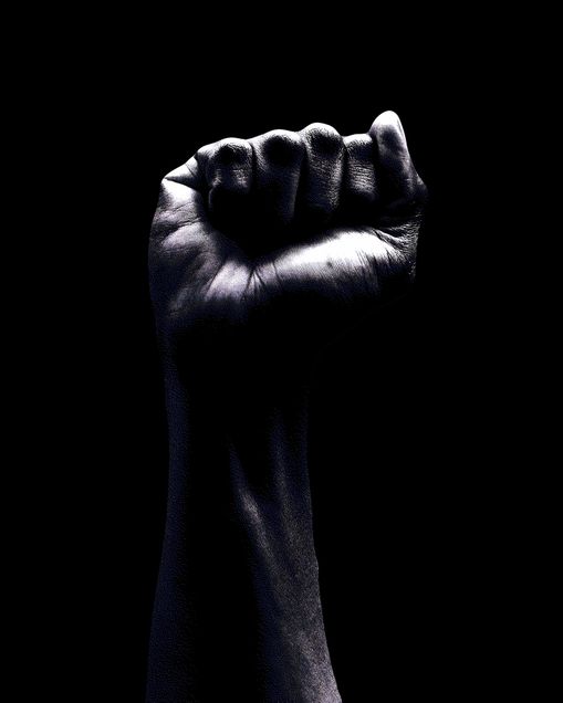 Black power symbol: fist