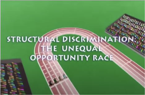 Structural Discrimination: The Unequal Opportunity Race with a track in the background