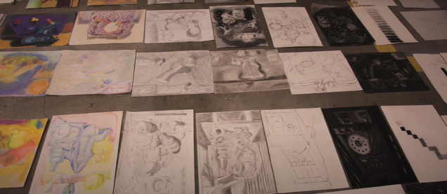 A collection of sketches and artwork