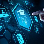 E-learning technology, webinar, online education and training to