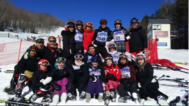 Haley Manin and her BU Ski Team teammates