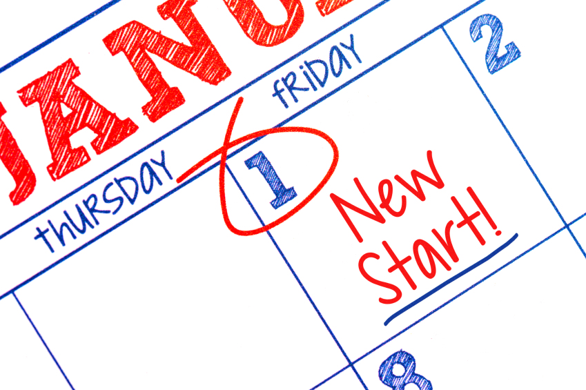 A calendar with January 1st circled. Image copyright Catherine Lane 2015. Purchased via IStockPhoto. 