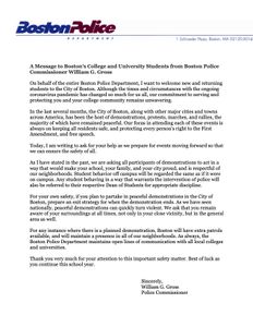 Boston Police memo