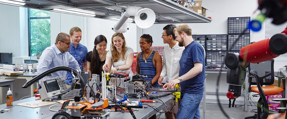 students in lab