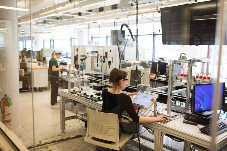 Students working in the Engineering Product Innovation Center (EPIC)