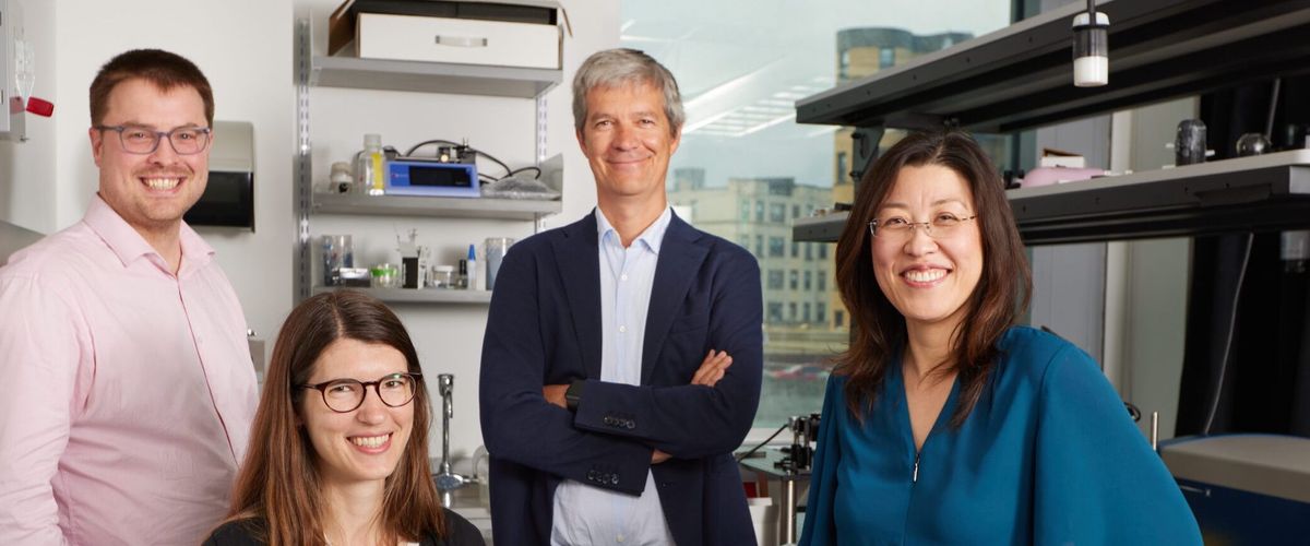 faculty banner in lab