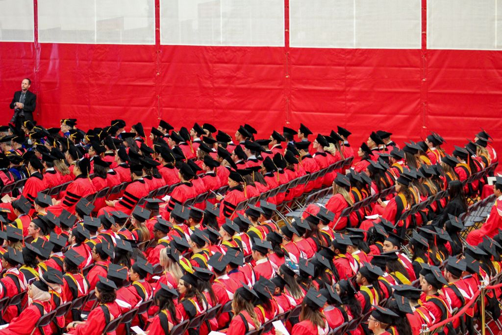 Engineering graduate students ready to change switch tassel