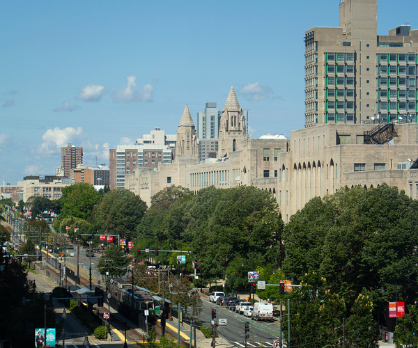 aerial view of BU