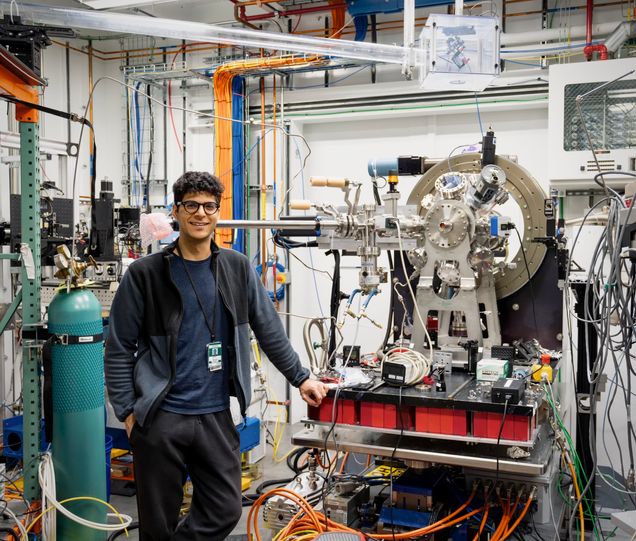 Anubhav Wadehra standing in a lab