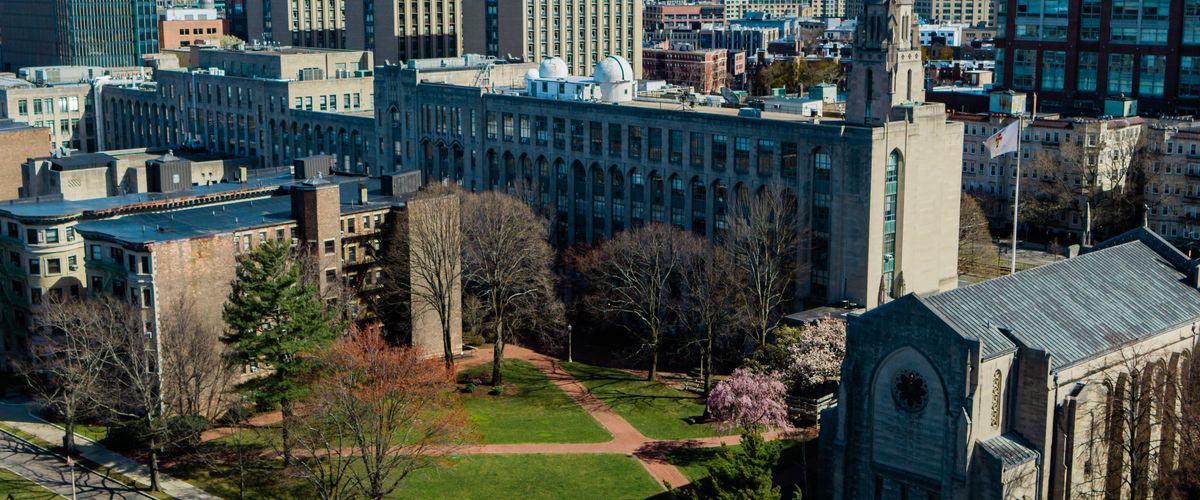 An aerial shot of BU Beach