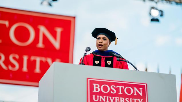 Rep. Ayanna Pressley at BU 2021 Commencement