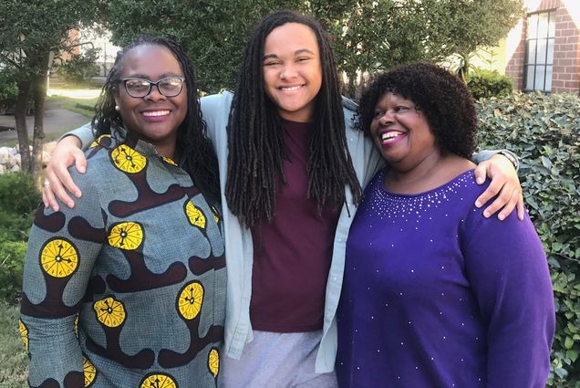 Dean of Law: Angela Onwuachi-Willig with her daughter and mother.