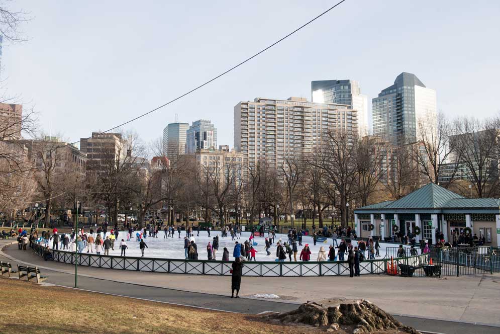 The Frog Pond at Boston Common. Photo by Cydney Scott