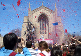 Boston University BU hockey celebration