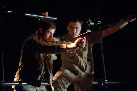 Boston University CFA theatre students perform Fallujah. Photo by Kalman Zabarsky for Boston University Photography