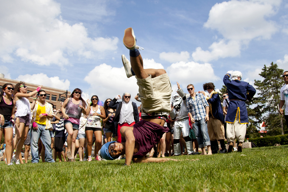 Break dancing at Comm Ave Fair