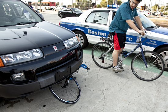 Road rage bike accident Comm Ave