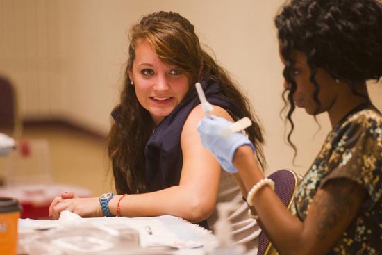 BU SHS student flu shot clinic