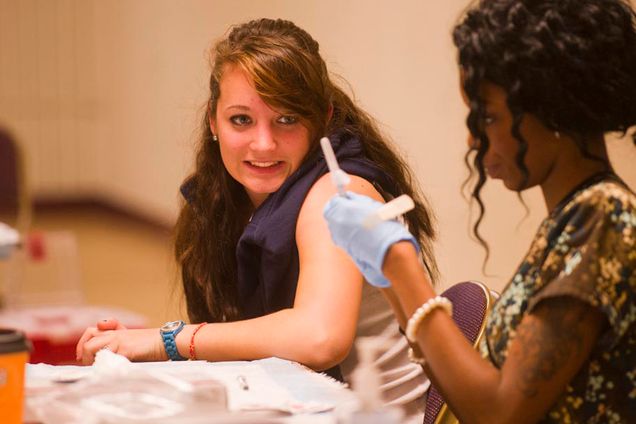 BU SHS student flu shot clinic