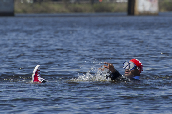 BU Dean Elmore Charles River Jump, Class Gift 2011