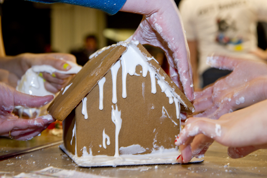 Boston University CAKE Culinary Arts and Kitchen Entertainment Gingerbread House competition
