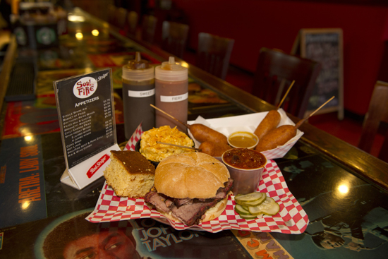 Soulfire Pit Smoked BBQ, Allston, MA, Beef Brisket Sandwich