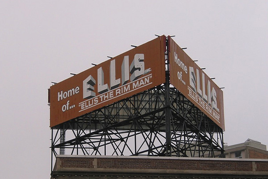 Ellis The Rim Man sign, Commonwealth Ave, Boston, Automobile Row