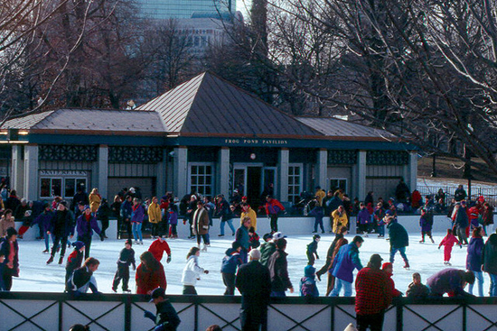 Ice-skating on Boston Common Frog Pond Boston Common Frog Pond ice-skating