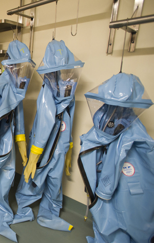 Biosafety Level 4 safety suits Biosafety Level 4 safety suits, National Emerging Infectious Diseases Laboratories, Boston University NEIDL, Biosafety level 2, Biosafety level 3, Biosafety level 4