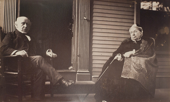 h_MHS_Clover_Adams_vol08_p13_CFA-ABA Photo of the photographer’s in-laws, Charles F. Adams and Abigail Brooks Adams, circa 1883, by Marian Hooper Adams.